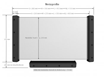 [KiiPER] Komplettset - schwarz liniert - Modell L - Stauraum ca. 35 cm